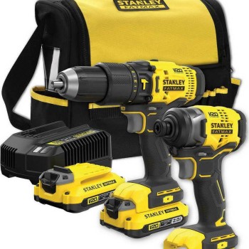 Stanley SFMCK465D2S Σετ Κρουστικό Δραπανοκατσάβιδο & Παλμικό Κατσαβίδι 18V με 2 Μπαταρίες 2Ah και Θήκη