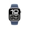Apple Watch Series 10 Cellular Aluminium 42mm Αδιάβροχο με eSIM και Παλμογράφο (Silver Aluminium Denim Sport Band S/M)