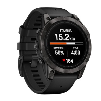 Garmin Epix Pro (Gen 2) Sapphire Edition Titanium 47mm Αδιάβροχο Smartwatch με Παλμογράφο (Carbon Grey DLC Titanium with Black Band)
