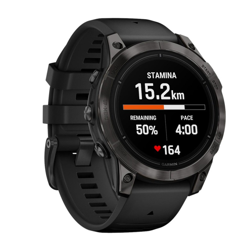 Garmin Epix Pro (Gen 2) Sapphire Edition Titanium 47mm Αδιάβροχο Smartwatch με Παλμογράφο (Carbon Grey DLC Titanium with Black Band)