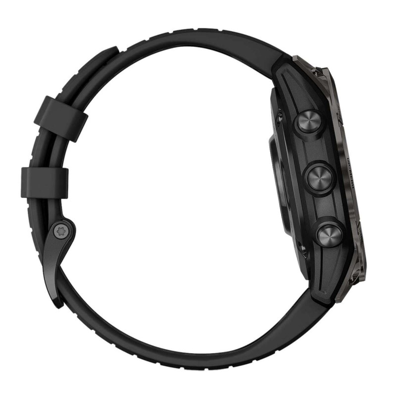 Garmin Epix Pro (Gen 2) Sapphire Edition Titanium 47mm Αδιάβροχο Smartwatch με Παλμογράφο (Carbon Grey DLC Titanium with Black Band)