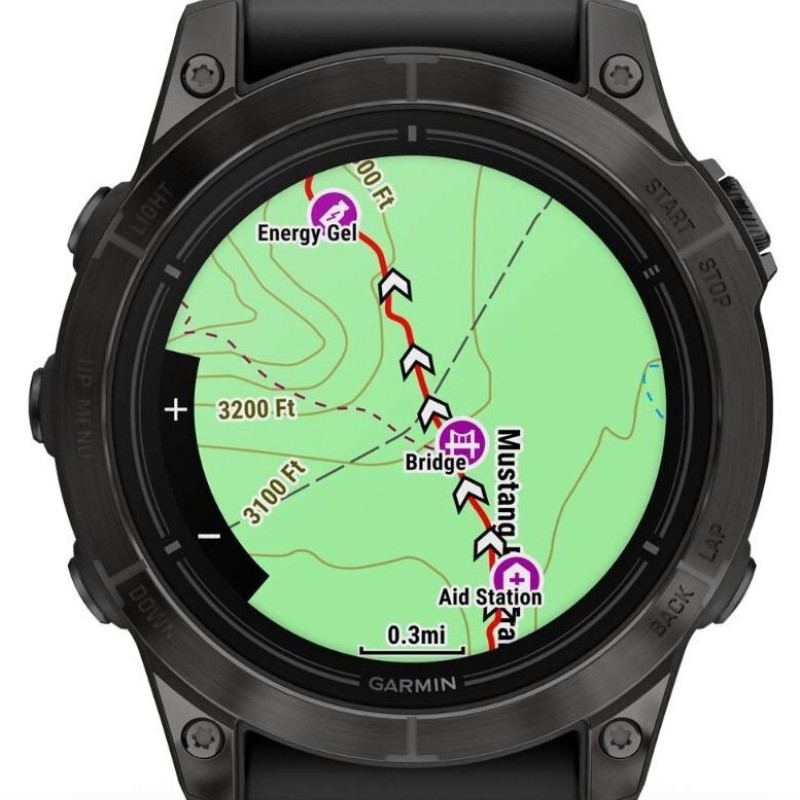 Garmin Epix Pro (Gen 2) Sapphire Edition Titanium 47mm Αδιάβροχο Smartwatch με Παλμογράφο (Carbon Grey DLC Titanium with Black Band)