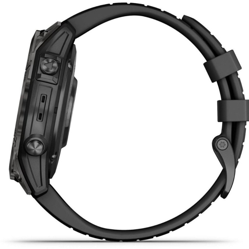 Garmin Epix Pro (Gen 2) Sapphire Edition Titanium 47mm Αδιάβροχο Smartwatch με Παλμογράφο (Carbon Grey DLC Titanium with Black Band)