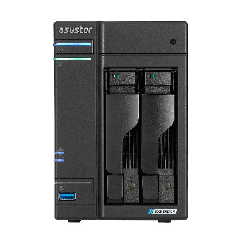 Asustor Lockerstor 2 Gen2 (AS6702T) NAS Tower με 2 θέσεις για HDD/M.2/SSD και 2 θύρες Ethernet