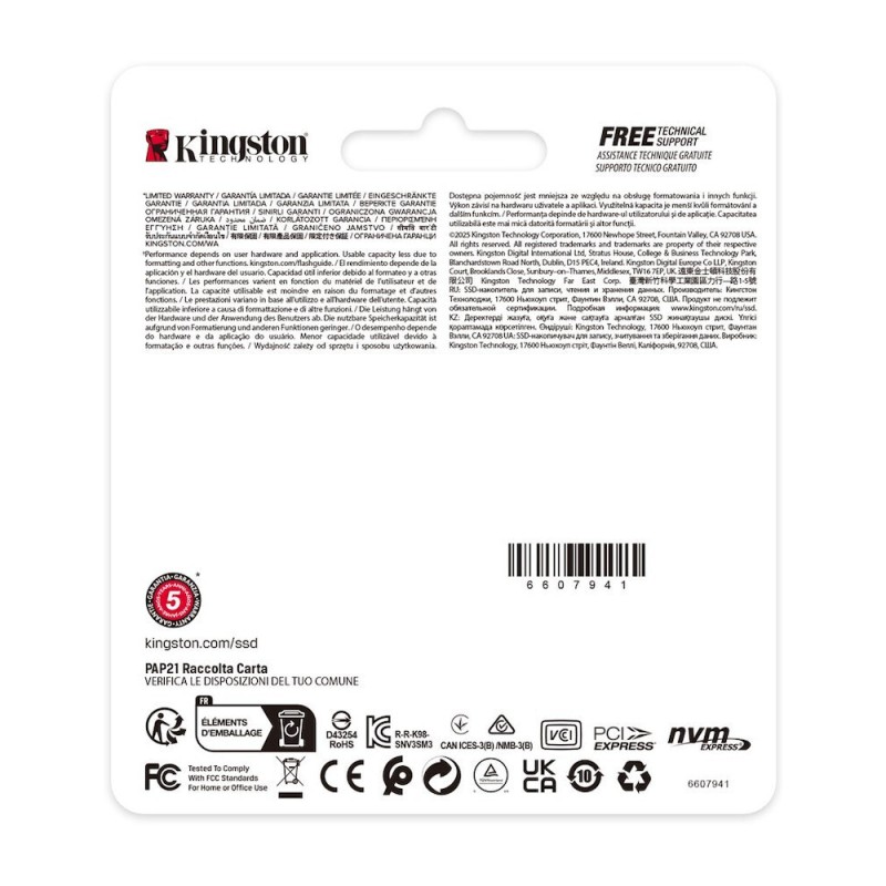 Kingston NV3 SSD 2TB M.2 NVMe PCI Express 4.0