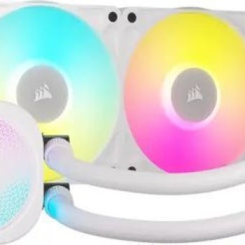 Corsair ICUE Link Titan 240 RX RGB Υδρόψυξη Επεξεργαστή Διπλού Ανεμιστήρα 120mm για Socket AM4/AM5/1700 Λευκή