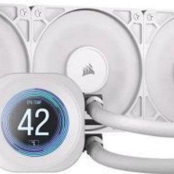 Corsair NAUTILUS 360 RS LCD Υδρόψυξη Επεξεργαστή Τριπλού Ανεμιστήρα 120mm για Socket AM4/AM5/1700 Λευκή