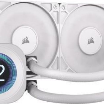 Corsair NAUTILUS 240 RS LCD Υδρόψυξη Επεξεργαστή Διπλού Ανεμιστήρα 120mm για Socket AM4/AM5/1700 με ARGB Φωτισμό Λευκή