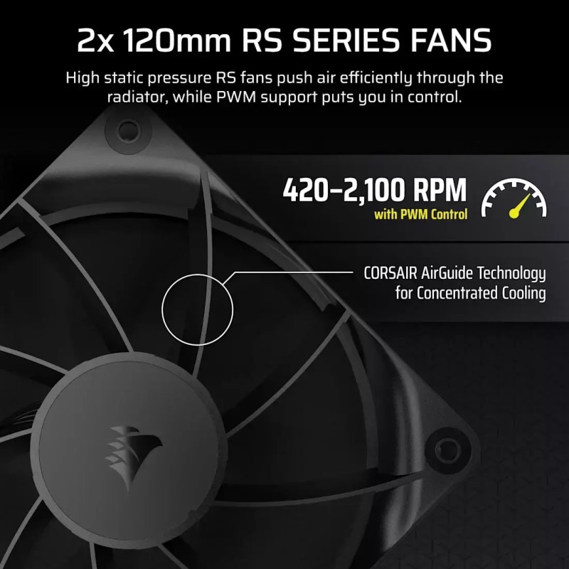 Corsair NAUTILUS 240 RS LCD Υδρόψυξη Επεξεργαστή Διπλού Ανεμιστήρα 120mm για Socket AM4/AM5/1700 με ARGB Φωτισμό Λευκή