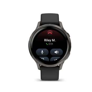 Garmin Venu 4 Stainless Steel 41mm Αδιάβροχο Smartwatch με Παλμογράφο (Slate with Black)