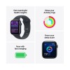 Apple Watch SE 3 Cellular Aluminium 44mm Αδιάβροχο με eSIM και Παλμογράφο (Midnight Aluminium Case with Midnight Sport Band - M/L)