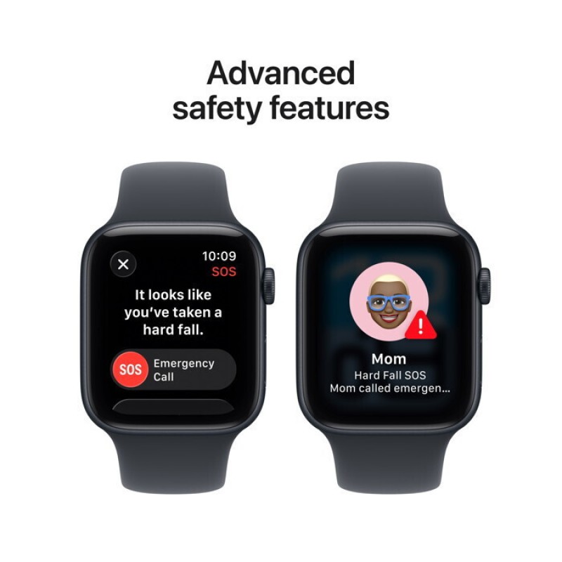Apple Watch SE 3 Cellular Aluminium 44mm Αδιάβροχο με eSIM και Παλμογράφο (Midnight Aluminium Case with Midnight Sport Band - M/L)