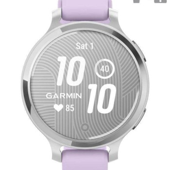 Garmin Lily 2 Aluminium 35mm Αδιάβροχο Smartwatch με Παλμογράφο (Silver/Jasmine Purple)
