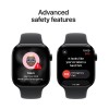 Apple Watch Series 11 Cellular Aluminium 42mm Αδιάβροχο με eSIM και Παλμογράφο (Jet Black Aluminium Case with Black Sport Band - M/L)