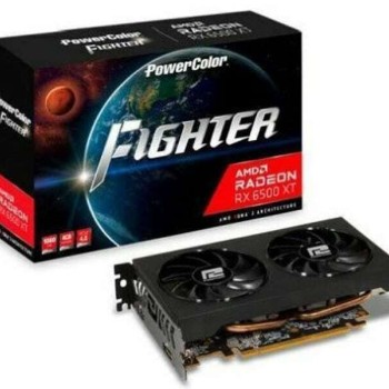 PowerColor Radeon RX 6500 XT 4GB GDDR6 Fighter Κάρτα Γραφικών AXRX 6500XT 4GBD6-DH/OC