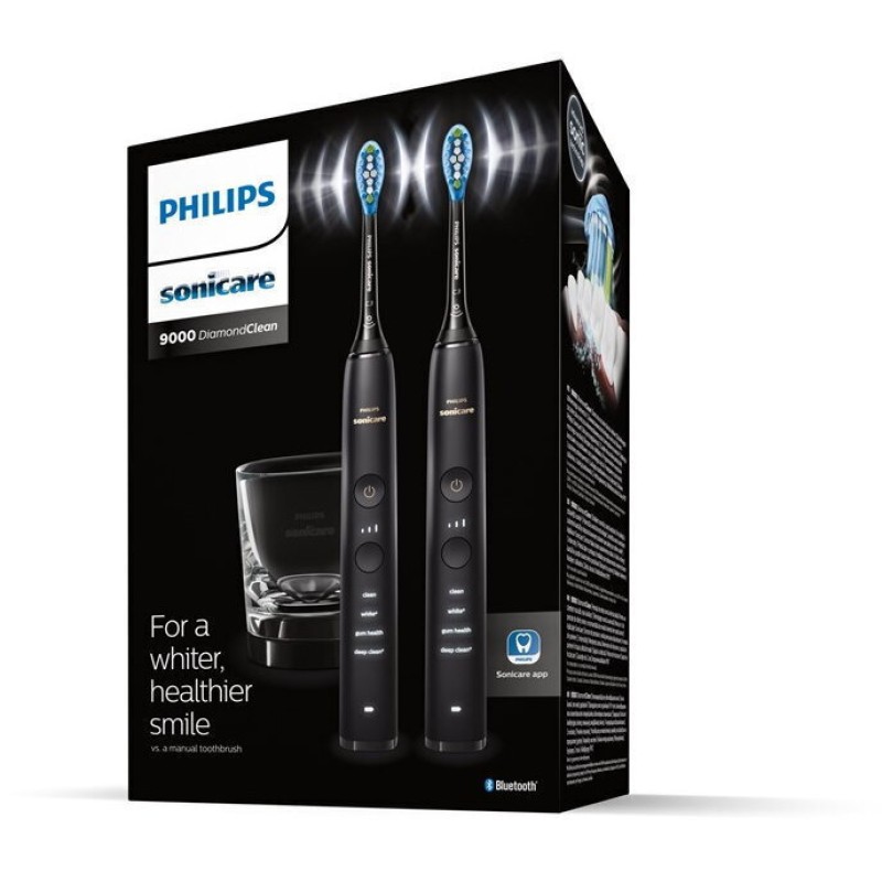 Philips Sonicare DiamondClean 9000 Ηλεκτρική Οδοντόβουρτσα με Χρονομετρητή και Αισθητήρα Πίεσης Μαύρη