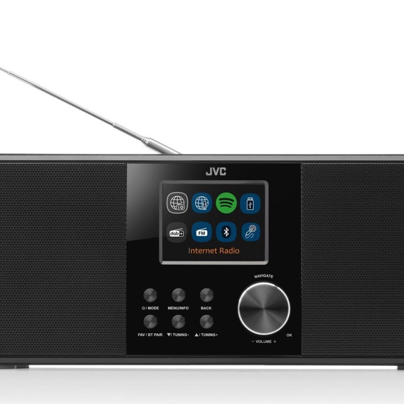 JVC RA-E981B Επιτραπέζιο Ραδιόφωνο Ρεύματος DAB+ με Bluetooth και USB Μαύρο