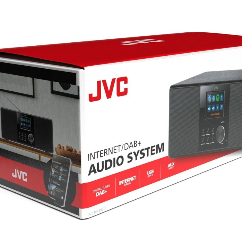 JVC RA-E981B Επιτραπέζιο Ραδιόφωνο Ρεύματος DAB+ με Bluetooth και USB Μαύρο