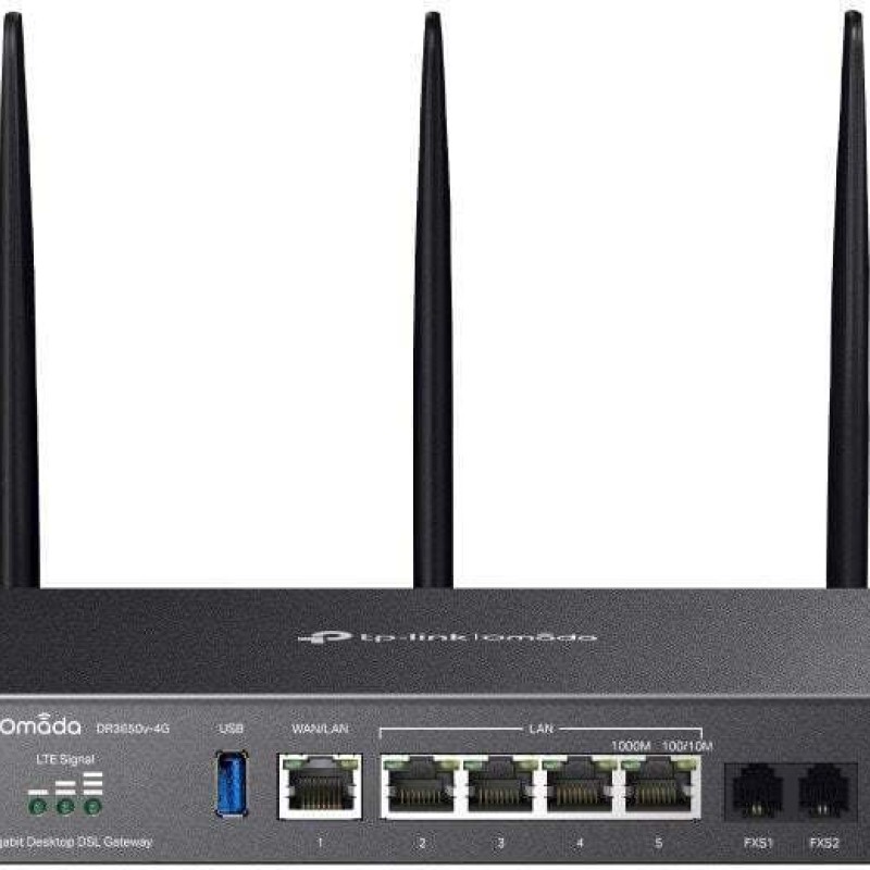 Δρομολογητής Tp-link Omada Dr3650v-4g Ασύρματος Gigabit Ethernet Dual-band 2.4 Ghz/5 Ghz Μαύρος