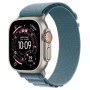 Apple Watch Ultra 3 Titanium 49mm Αδιάβροχο με eSIM και Παλμογράφο (Natural Titanium Case with Light Blue Alpine Loop - Medium)