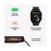 Apple Watch Ultra 3 Titanium 49mm Αδιάβροχο με eSIM και Παλμογράφο (Natural Titanium Case with Light Blue Alpine Loop - Medium)