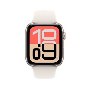 Apple Watch SE 3 Aluminium 44mm Αδιάβροχο με Παλμογράφο (Starlight Aluminium Case with Starlight Sport Band - M/L)