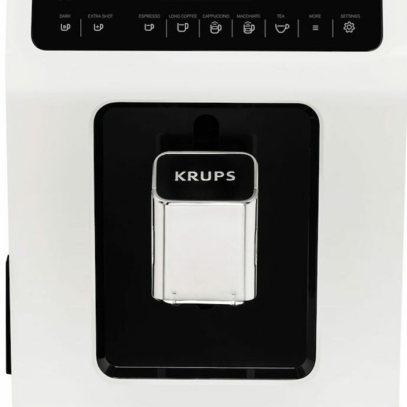 Krups Evidence Αυτόματη Μηχανή Espresso 1450W Πίεσης 15bar με Μύλο Άλεσης Λευκή