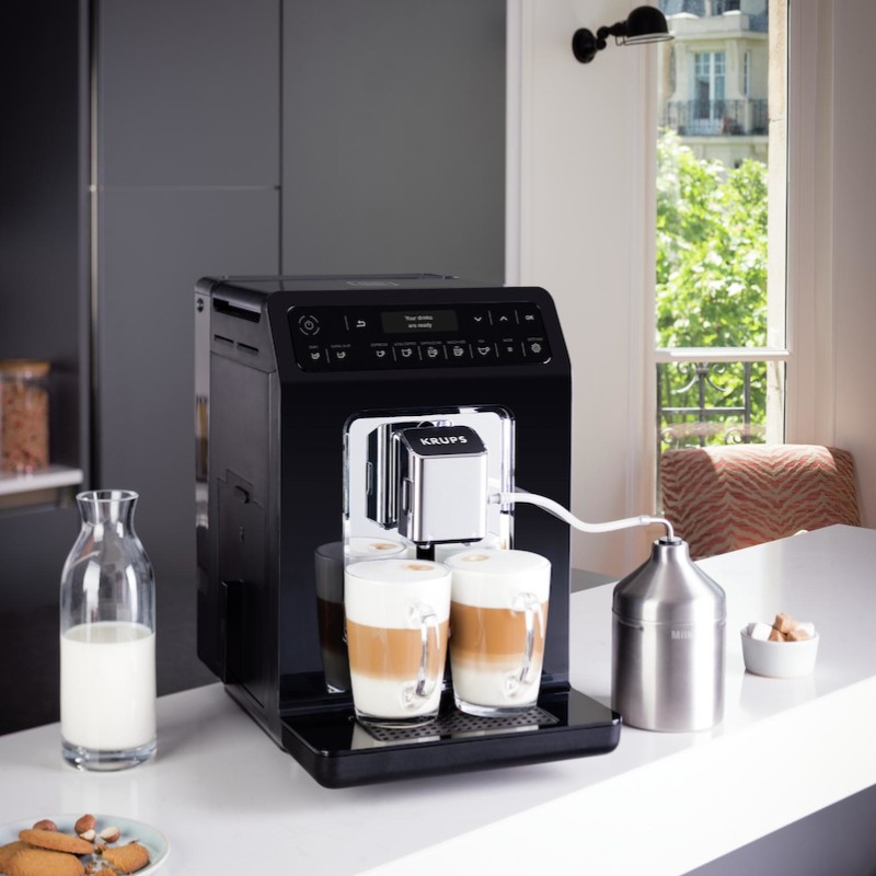 Krups Evidence Αυτόματη Μηχανή Espresso 1450W Πίεσης 15bar με Μύλο Άλεσης Λευκή