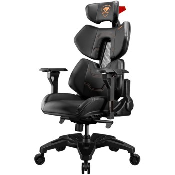 Cougar Terminator Καρέκλα Gaming Δερματίνης με Ρυθμιζόμενα Μπράτσα Black / Orange